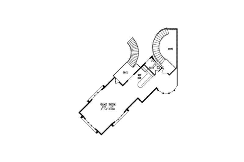 Architectural House Design - Floor Plan - Upper Floor for Adobe / Southwestern House Plan #1-906 - 4 bed, 4 bath