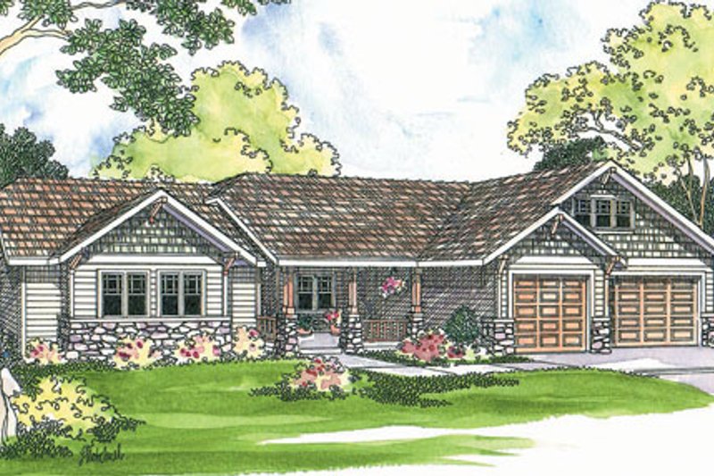 House Design - Ranch Exterior - Front Elevation Plan #124-371