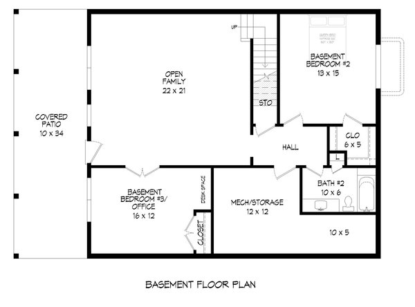 Dream House Plan - Country Floor Plan - Lower Floor Plan #932-602