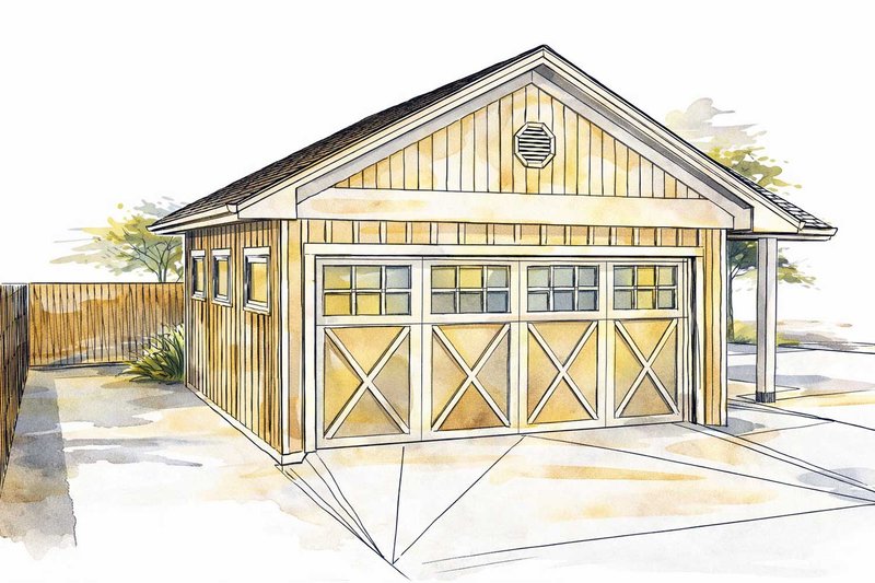 House Blueprint - Exterior - Front Elevation 3 for Country House Plan #1101-65, 0 bath