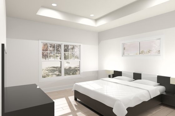 Interior - Master Bedroom for Craftsman House Plan #49-290 - 2 bed, 2 bath