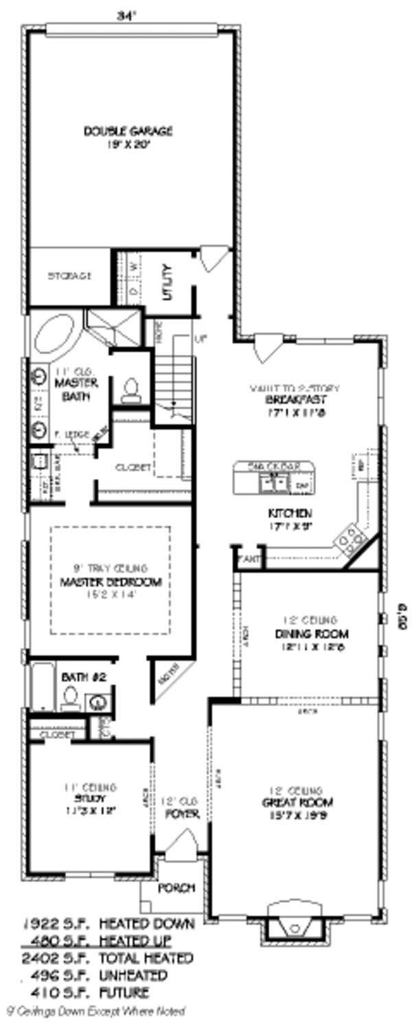 European Floor Plan - Main Floor Plan #424-153