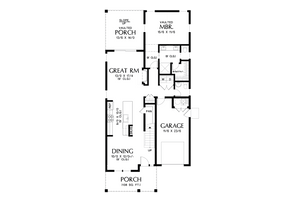 Floor Plan - Main Floor for Farmhouse House Plan #48-1074 - 4 bed, 2.5 bath
