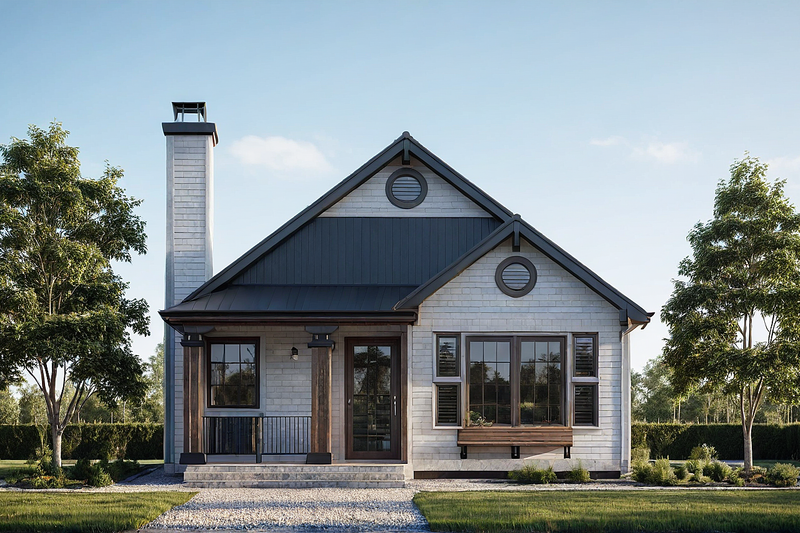 House Blueprint - Cottage Exterior - Front Elevation Plan #515-18