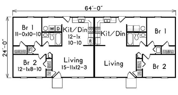 Architectural House Design - Ranch Floor Plan - Main Floor Plan #57-534