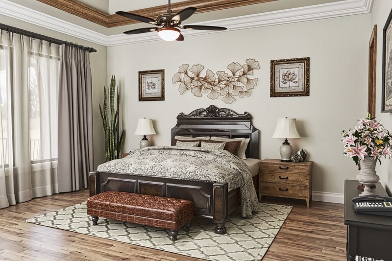 House Blueprint - Interior - Master Bedroom for Modern House Plan #54-580 - 3 bed, 3 bath