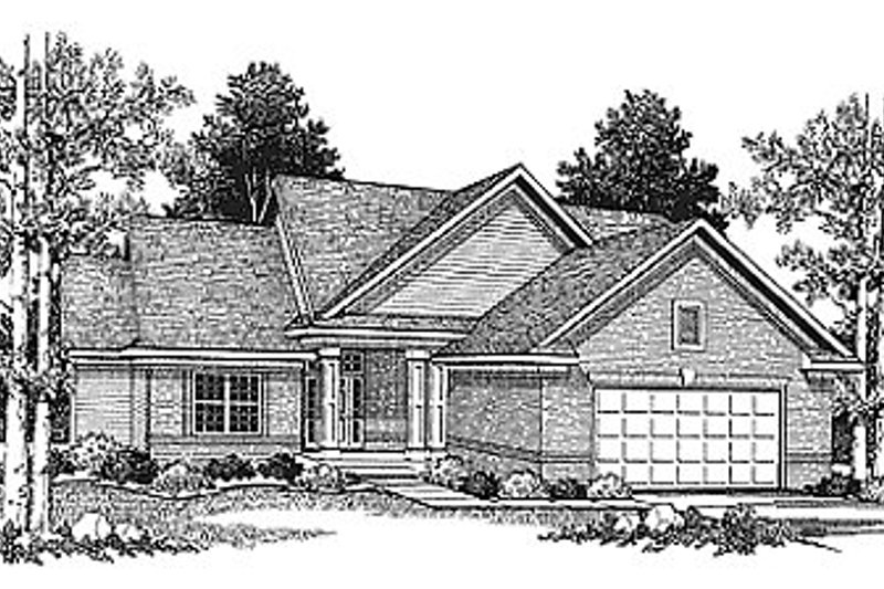 House Blueprint - Traditional Exterior - Front Elevation Plan #70-233