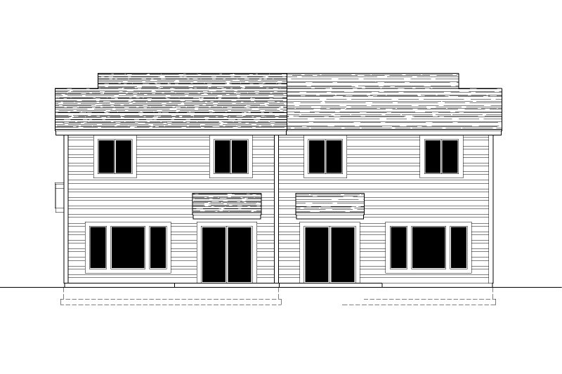 Home Plan - Exterior - Rear Elevation for Contemporary House Plan #112-257 - 3 bed, 2.5 bath