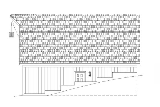 Exterior - Other Elevation 1 for Farmhouse House Plan #932-159, 0.5 bath
