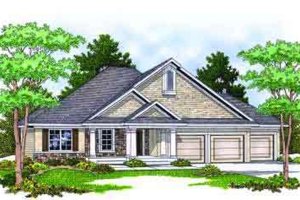 Country Exterior - Front Elevation Plan #70-670