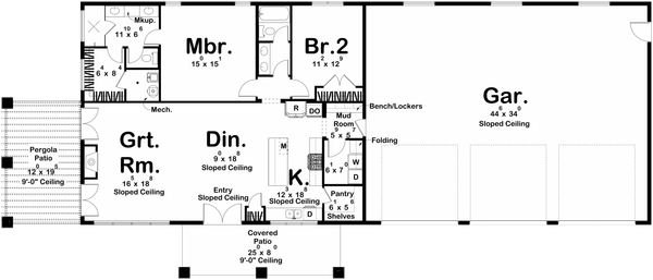 Barndominium Floor Plan - Main Floor Plan #455-252