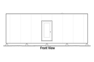 Exterior - Front Elevation 3 for Modern House Plan #915-17 - 1 bed, 1 bath