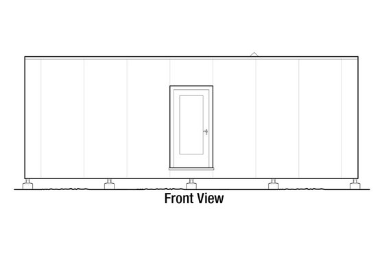 Exterior - Front Elevation 3 for Modern House Plan #915-17 - 1 bed, 1 bath