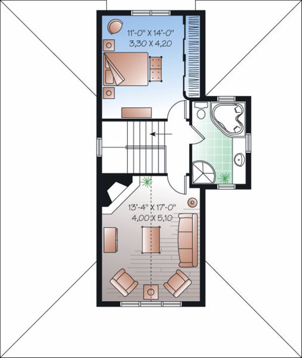 Traditional Floor Plan - Upper Floor Plan #23-826