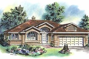 Ranch Exterior - Front Elevation Plan #18-116