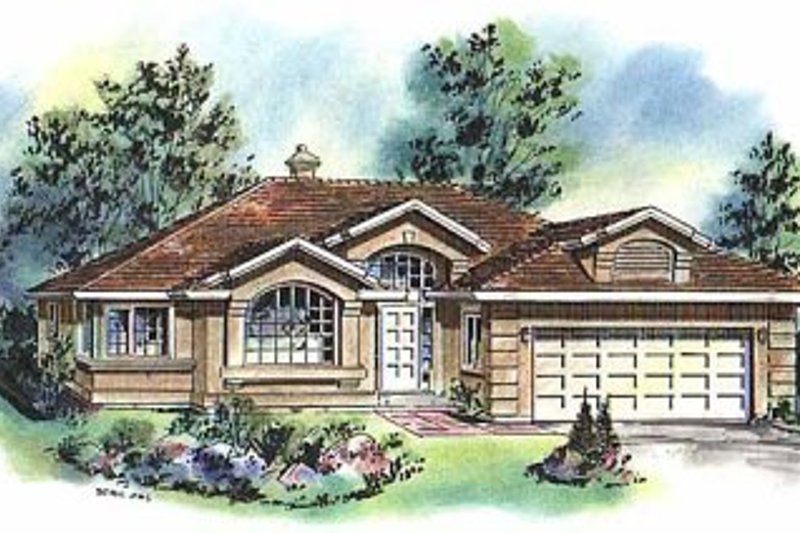 House Blueprint - Ranch Exterior - Front Elevation Plan #18-116
