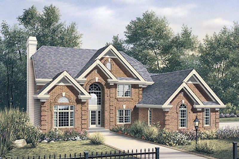 Dream House Plan - Colonial Exterior - Front Elevation Plan #57-290