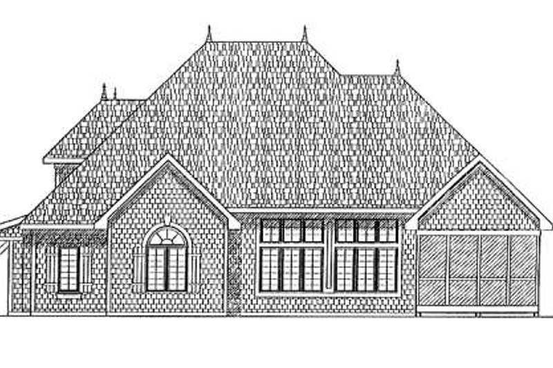 Home Plan - Exterior - Rear Elevation for Traditional House Plan #70-382 - 3 bed, 2.5 bath