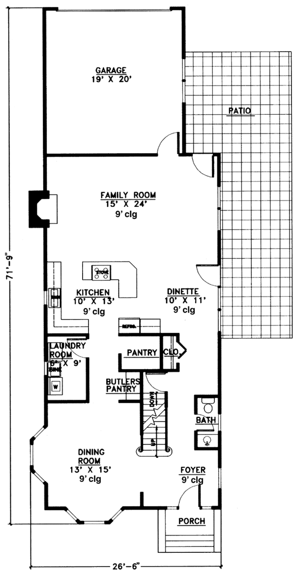 House Plan Design - Country Floor Plan - Main Floor Plan #978-3