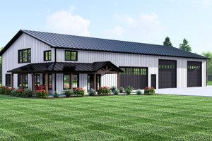 Barndominium Exterior - Front Elevation Plan #1064-320