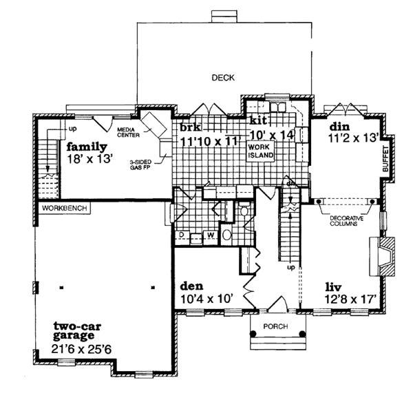 House Blueprint - Classical Floor Plan - Main Floor Plan #47-892