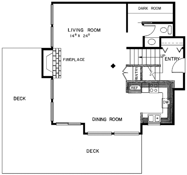 House Plan Design - Contemporary Floor Plan - Main Floor Plan #60-960
