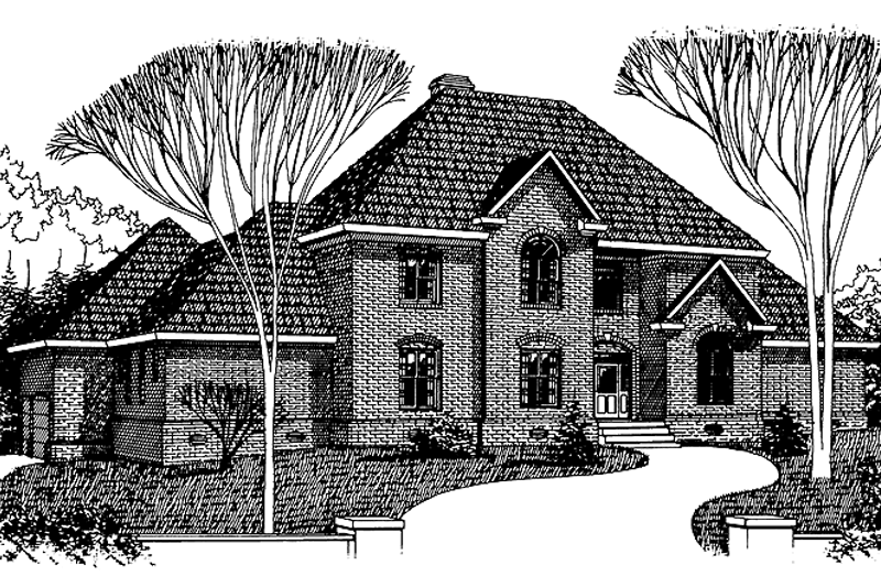 House Blueprint - Traditional Exterior - Front Elevation Plan #15-331