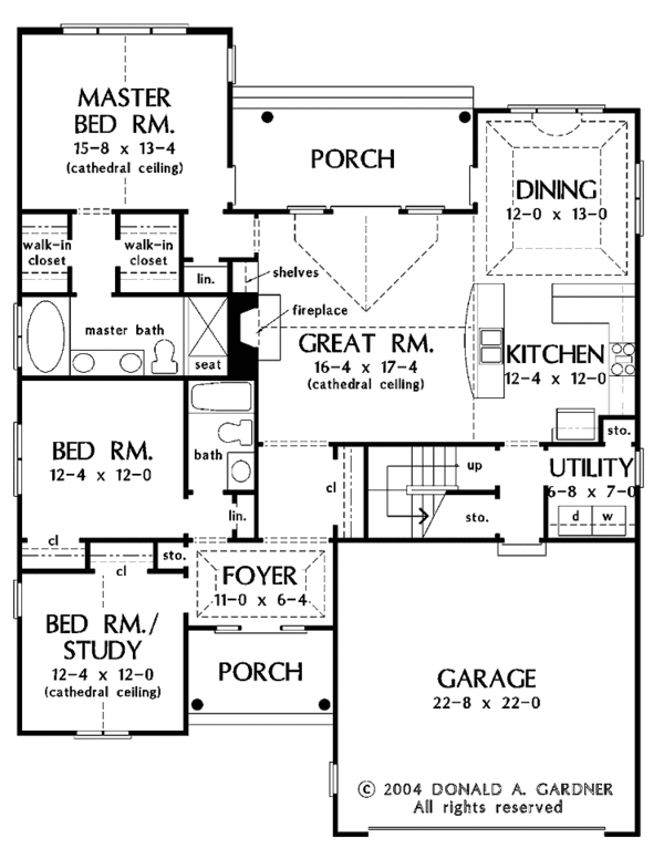 House Design - Ranch Floor Plan - Main Floor Plan #929-725
