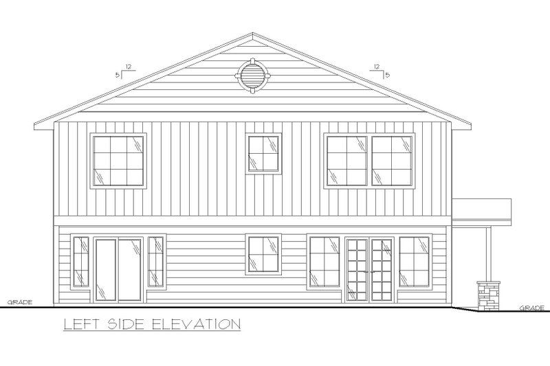 Architectural House Design - Exterior - Other Elevation for Craftsman House Plan #117-984 - 1 bed, 1 bath