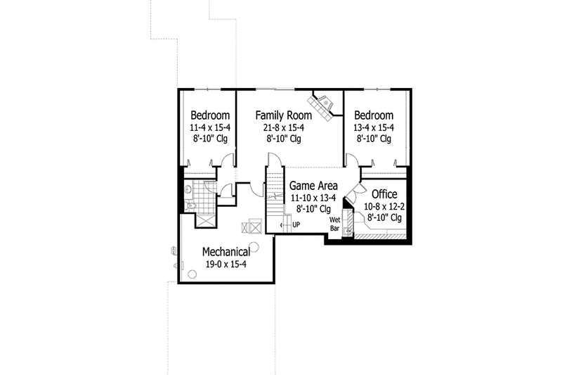 Dream House Plan - Floor Plan - Lower Floor for Ranch House Plan #51-1059 - 3 bed, 2.5 bath
