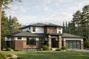 Dream House Plan - Exterior - Front Elevation for Prairie House Plan #1100-90 - 3 bed, 2.5 bath