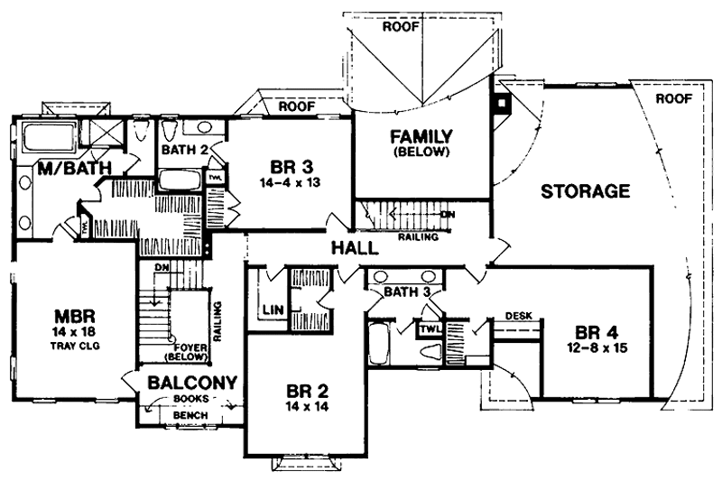 Home Plan - Floor Plan - Upper Floor for Traditional House Plan #328-291 - 4 bed, 4.5 bath