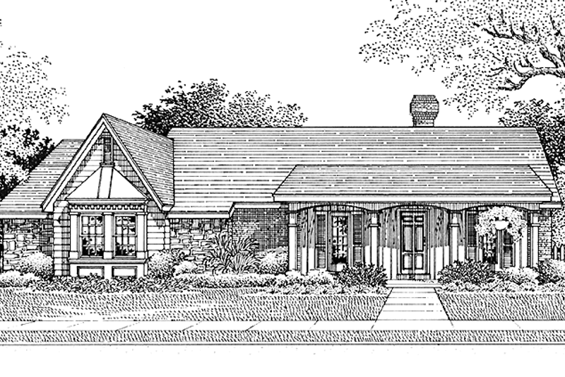 House Plan Design - Country Exterior - Front Elevation Plan #45-485