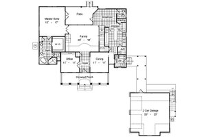 Floor Plan - Main Floor for European House Plan #417-278 - 3 bed, 2.5 bath
