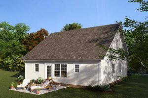 Exterior - Rear Elevation for Cottage House Plan #513-6 - 3 bed, 2.5 bath