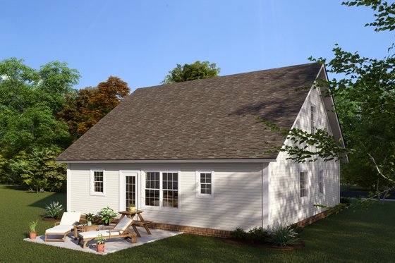 Exterior - Rear Elevation for Cottage House Plan #513-6 - 3 bed, 2.5 bath