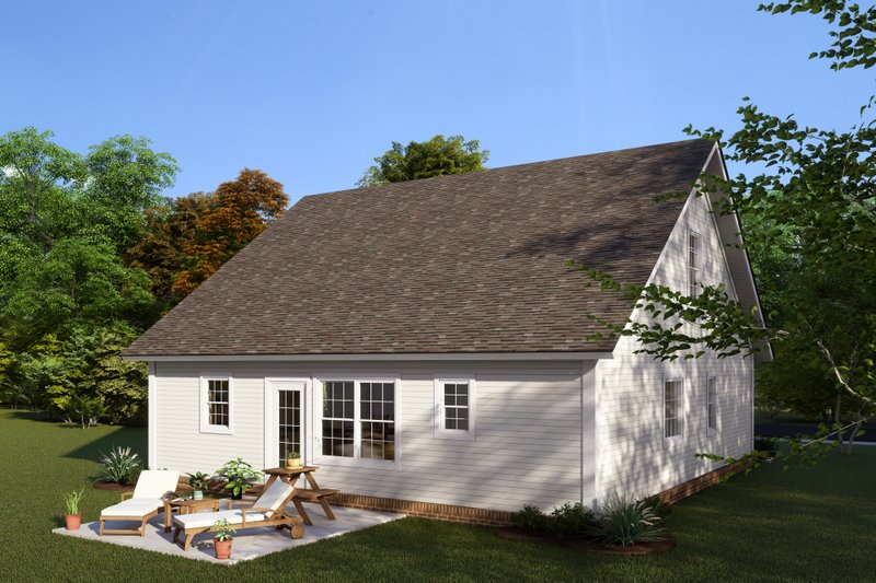 Home Plan - Exterior - Rear Elevation for Cottage House Plan #513-6 - 3 bed, 2.5 bath