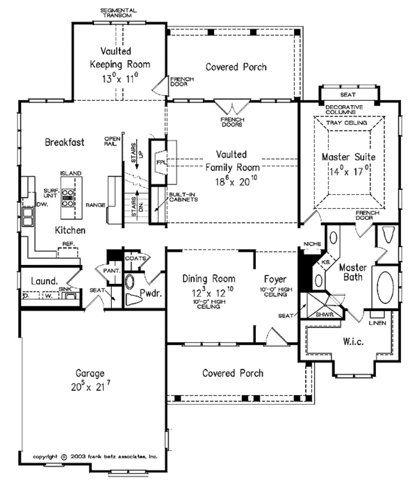 Architectural House Design - Craftsman Floor Plan - Main Floor Plan #927-917