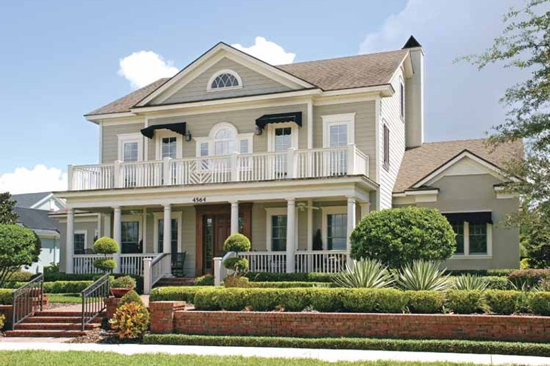 Architectural House Design - Exterior - Front Elevation 4 for Colonial House Plan #1019-4 - 6 bed, 5 bath