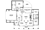 European Style House Plan - 3 Beds 2.5 Baths 2127 Sq/Ft Plan #36-344 