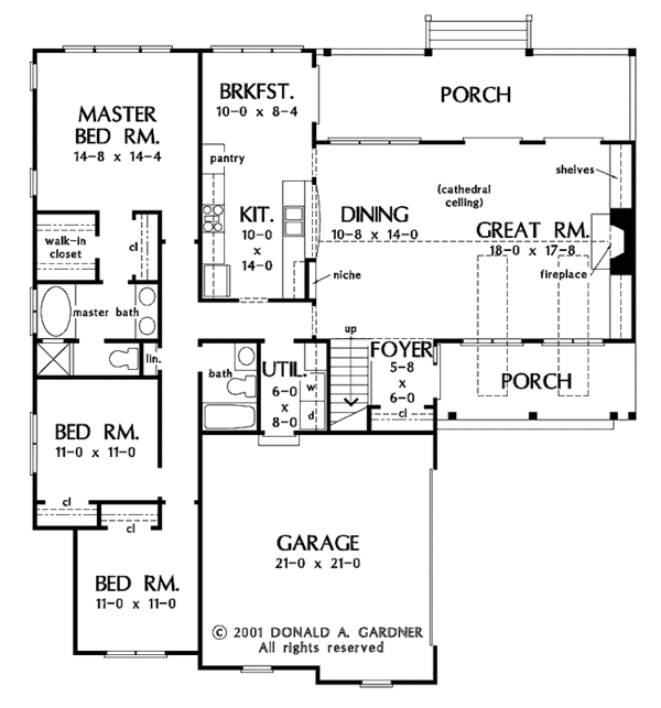 Dream House Plan - Country Floor Plan - Main Floor Plan #929-620