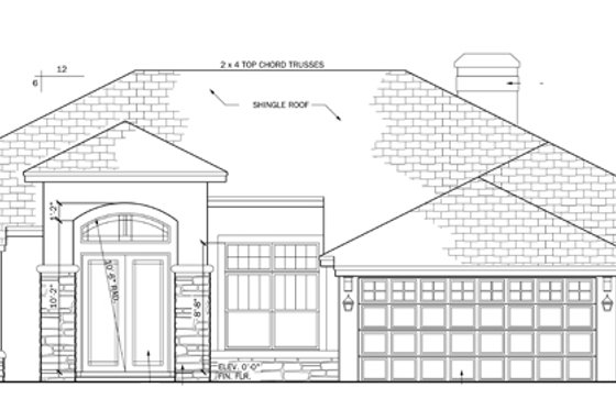 Exterior - Front Elevation 4 for Craftsman House Plan #1058-47 - 4 bed, 3 bath