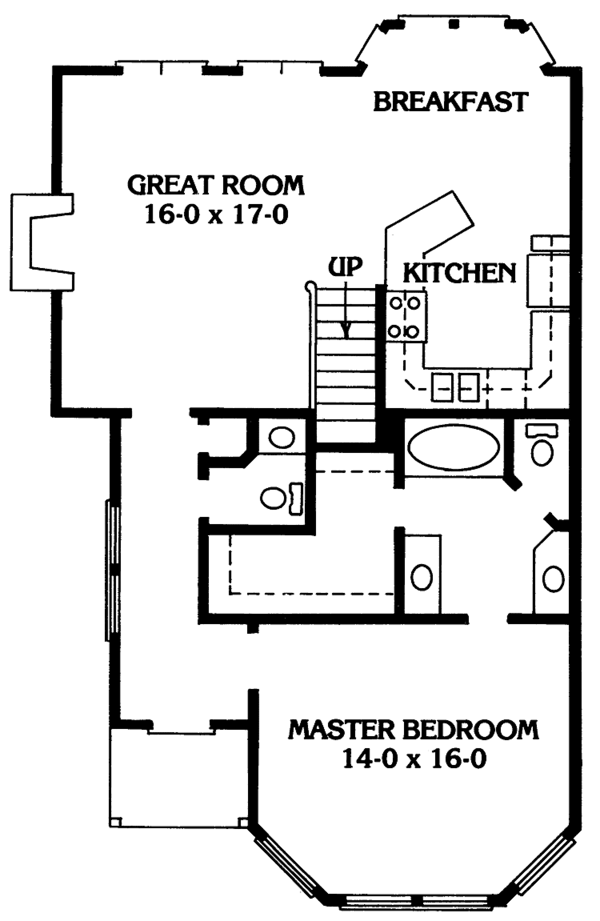 House Design - Victorian Floor Plan - Main Floor Plan #1014-11