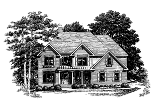 Colonial Exterior - Front Elevation Plan #927-785