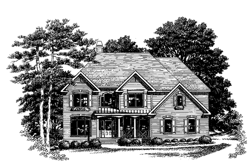 Dream House Plan - Colonial Exterior - Front Elevation Plan #927-785