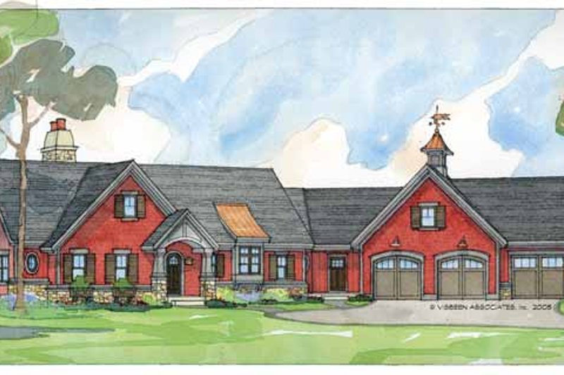 Dream House Plan - Craftsman Exterior - Front Elevation Plan #928-36