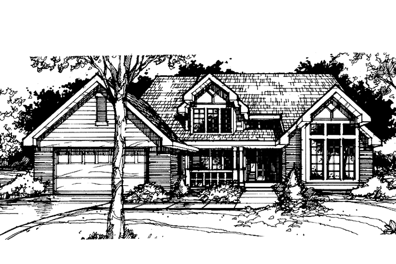 Home Plan - Exterior - Front Elevation 3 for Traditional House Plan #320-733 - 3 bed, 2.5 bath
