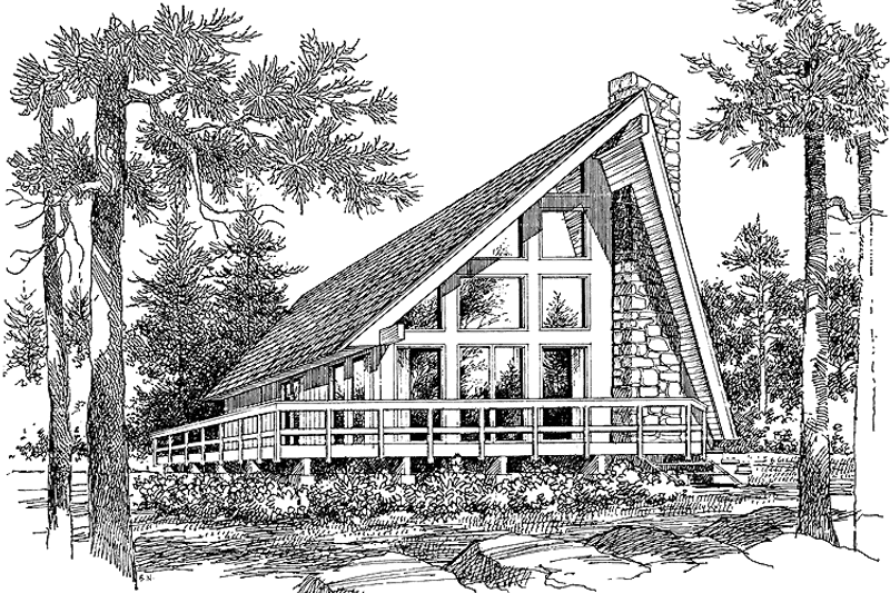 Home Plan - Exterior - Front Elevation 3 House Plan #456-60 - 3 bed, 2 bath