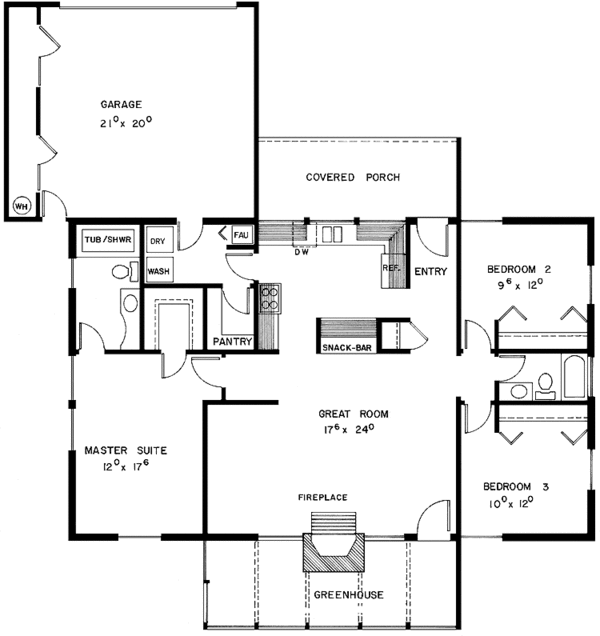 House Plan Design - Country Floor Plan - Main Floor Plan #60-962