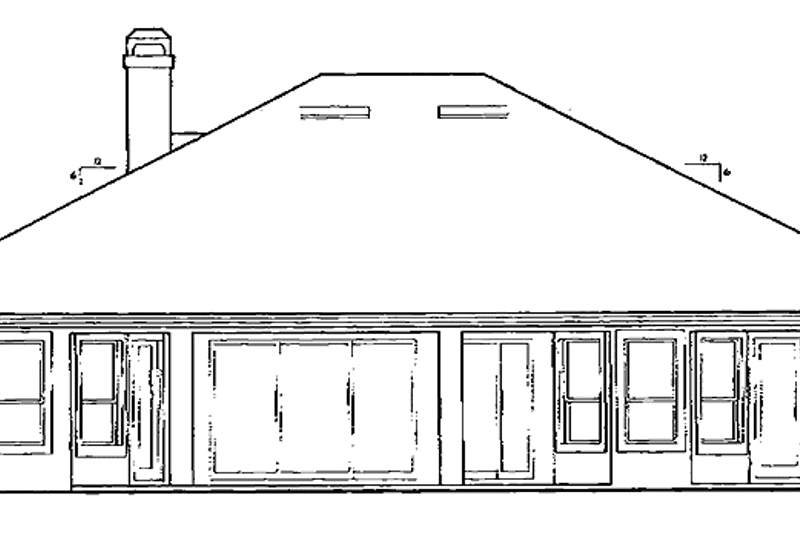 Home Plan - Exterior - Rear Elevation for Mediterranean House Plan #417-713 - 3 bed, 3 bath